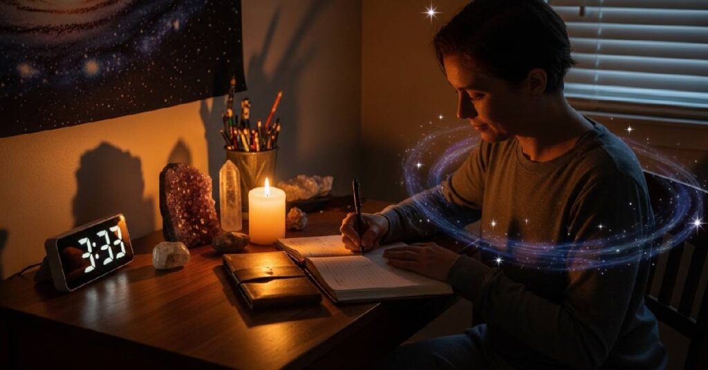 writing intentions at 3:33 angel number manifestation ritual