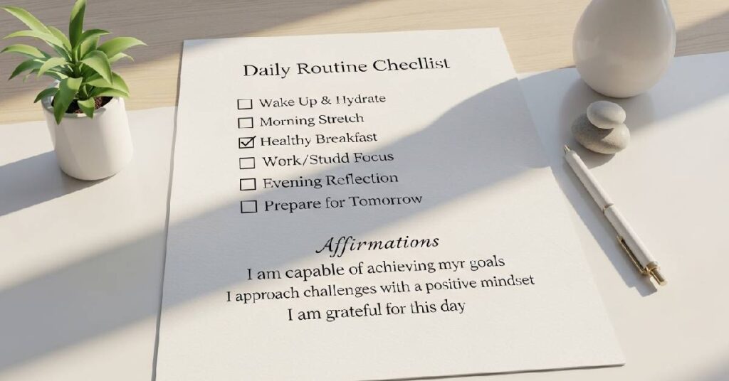 daily affirmations for confidence and success routine plan