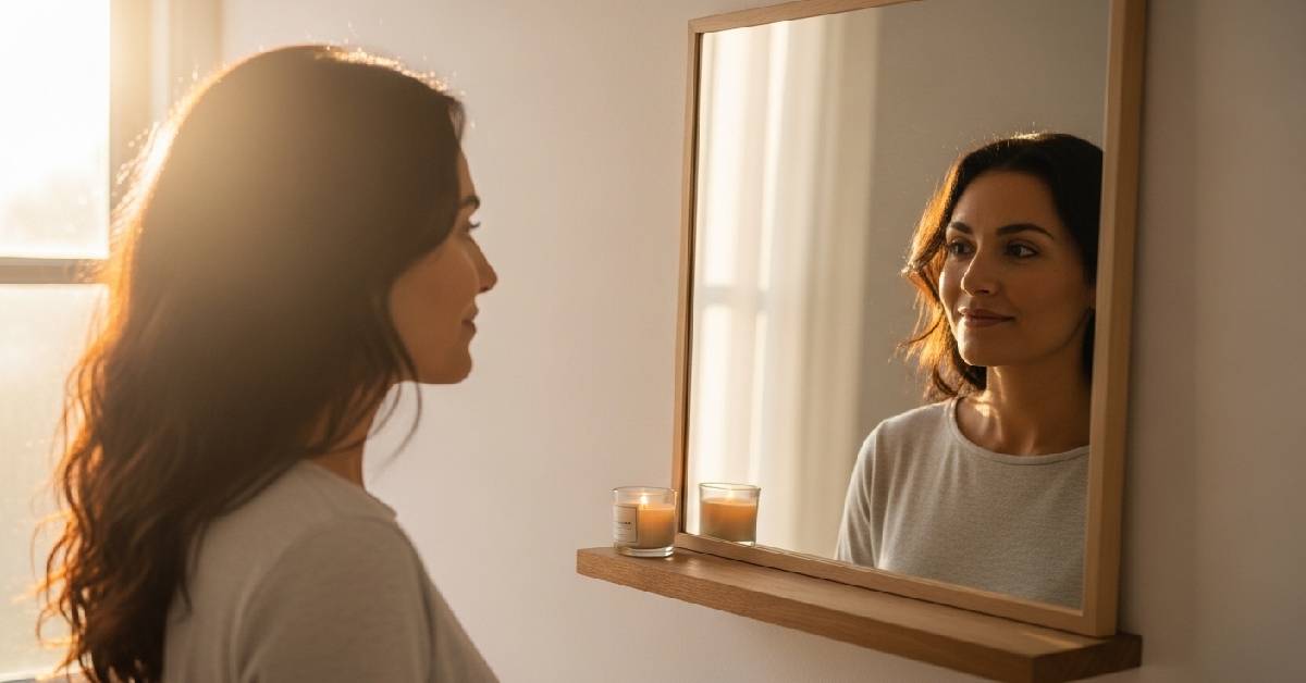 positive affirmations for women self reflection mirror confidence