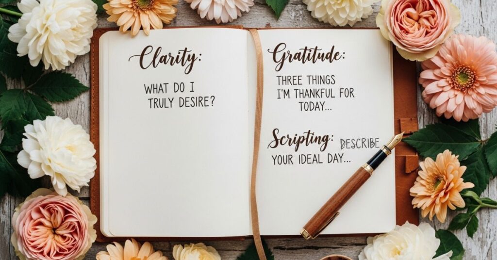 Powerful manifestation journal prompts for clarity, emotional alignment and scripting
