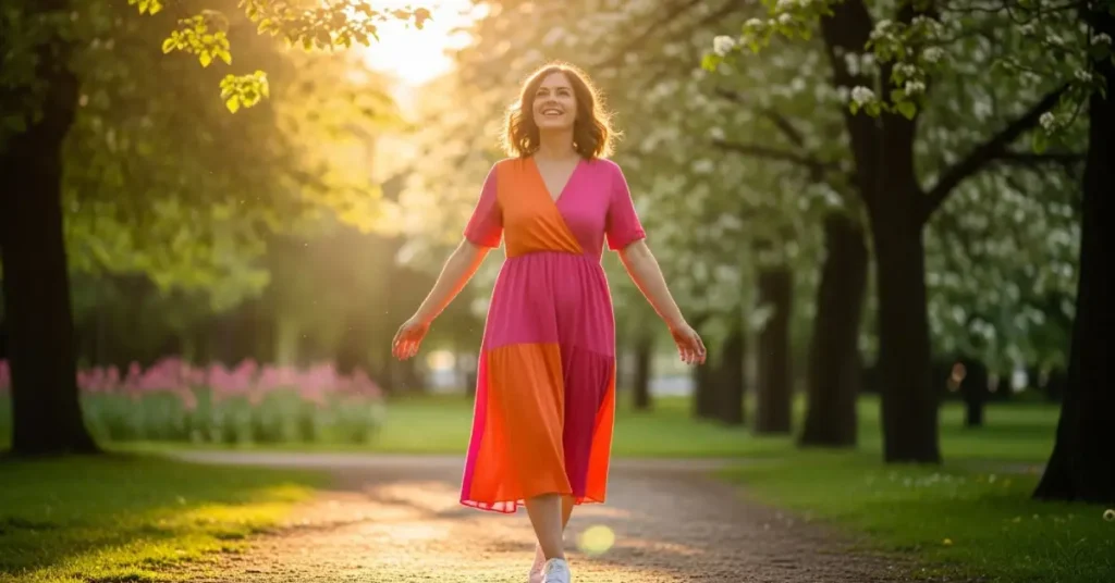 confident woman after self growth and manifestation success