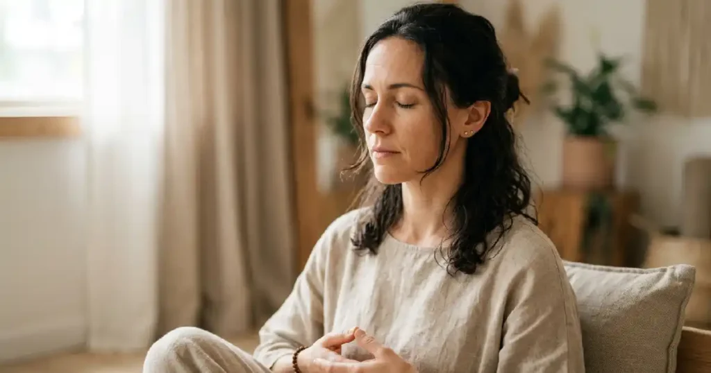 Practicing breath awareness meditation to develop steady inner Awareness and transform daily life